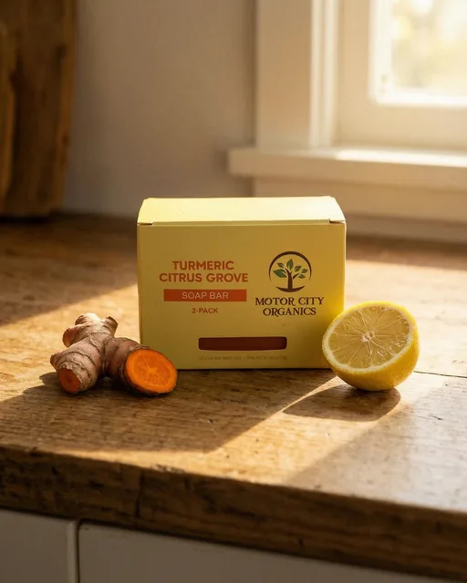 Turmeric Citrus Grove Bar Soap (2-Pack), Lifestyle