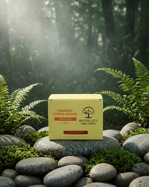 Turmeric Citrus Grove Bar Soap (2-Pack), In nature